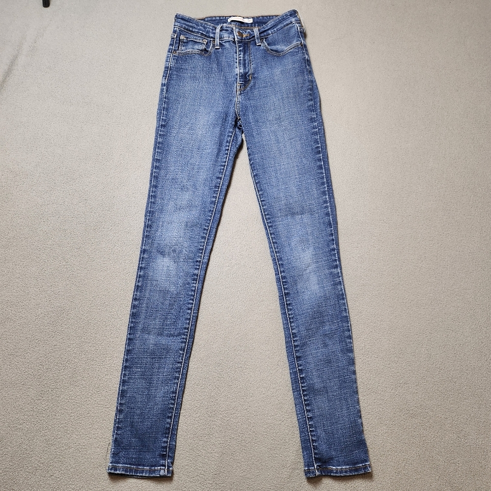 LEVI'S 721 JEANS Skinny High Waist High Rise Blue Jeans Sz 27